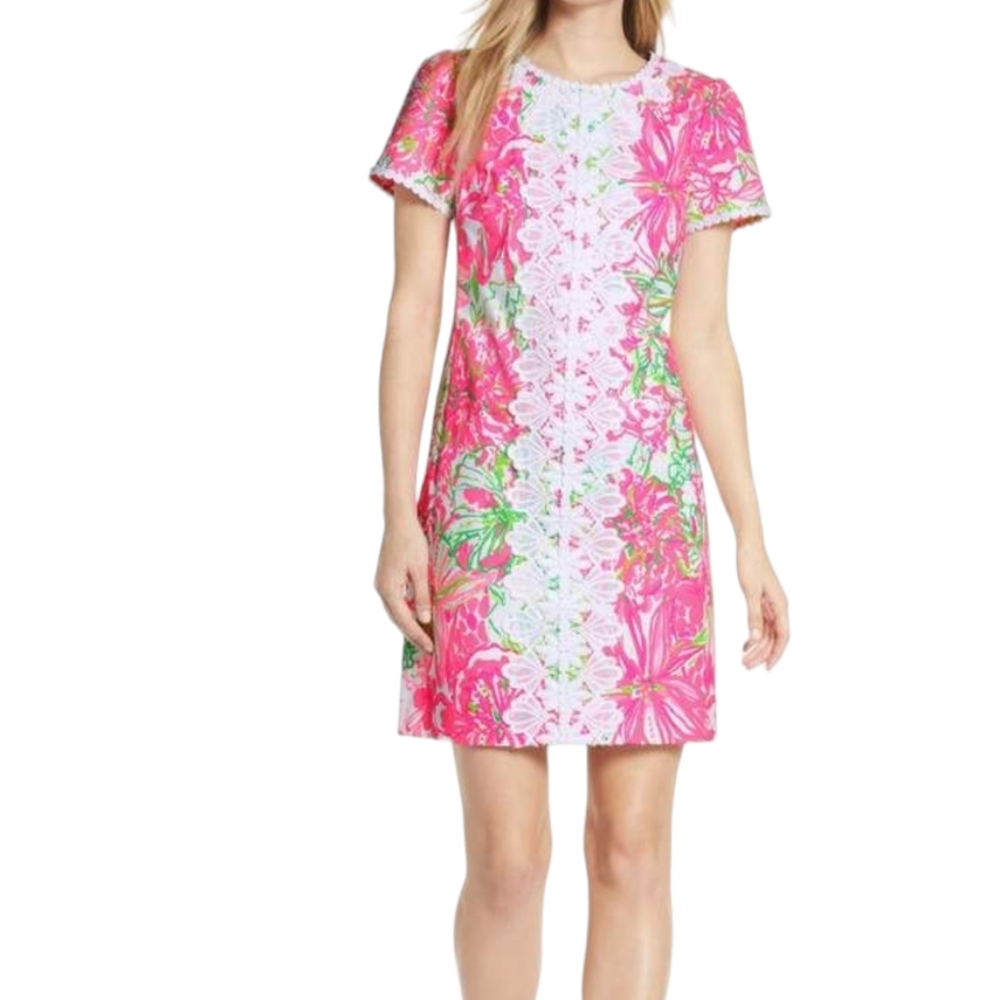 Lilly Pulitzer Maudie Stretch Shift Dress in Resort White Koala Me Maybe Sz 2